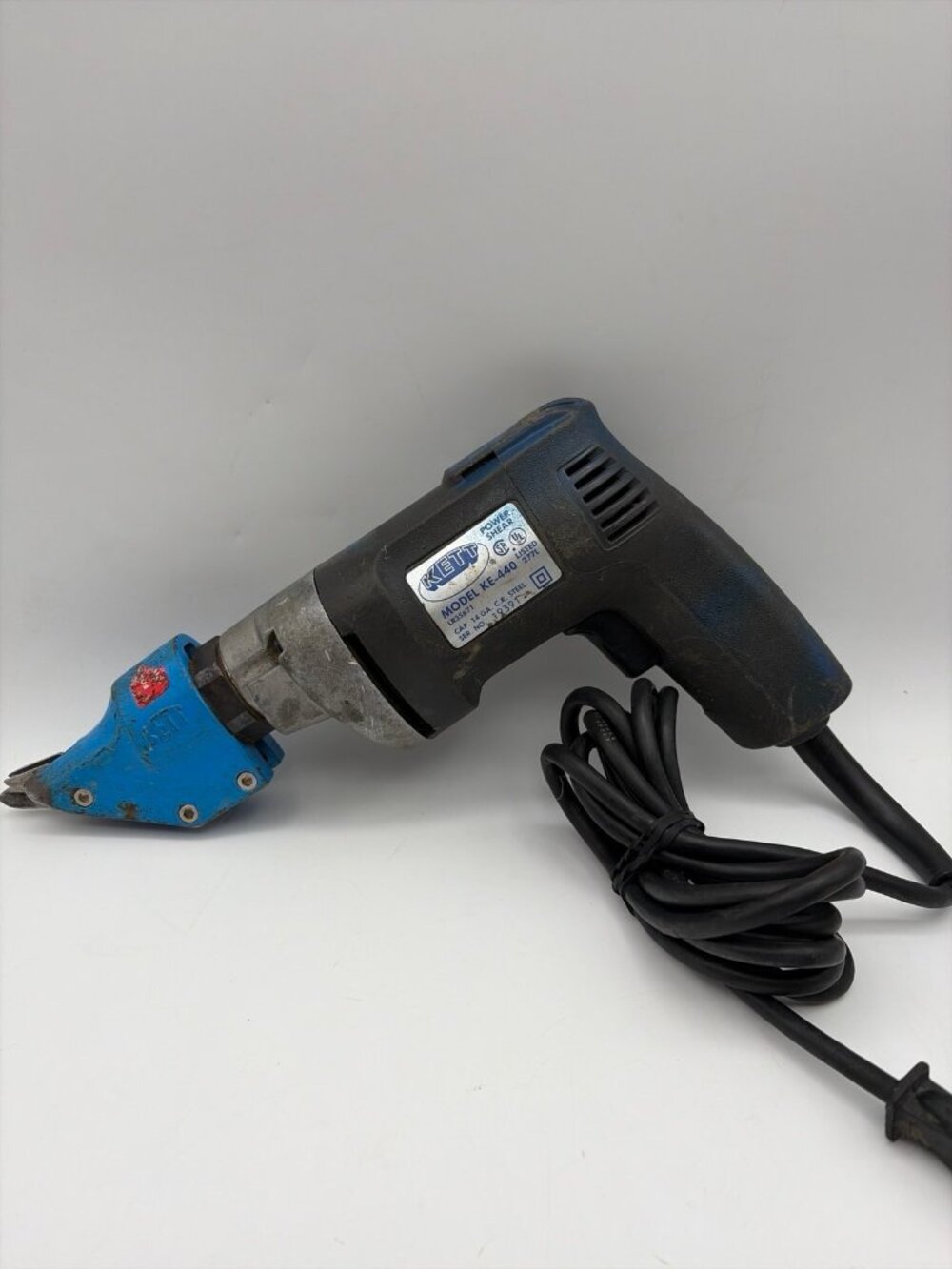 Kett KE440 Double-Cut Corded Shear, Steel, Variable-Speed Pistol-Grip 0-2500 RPM